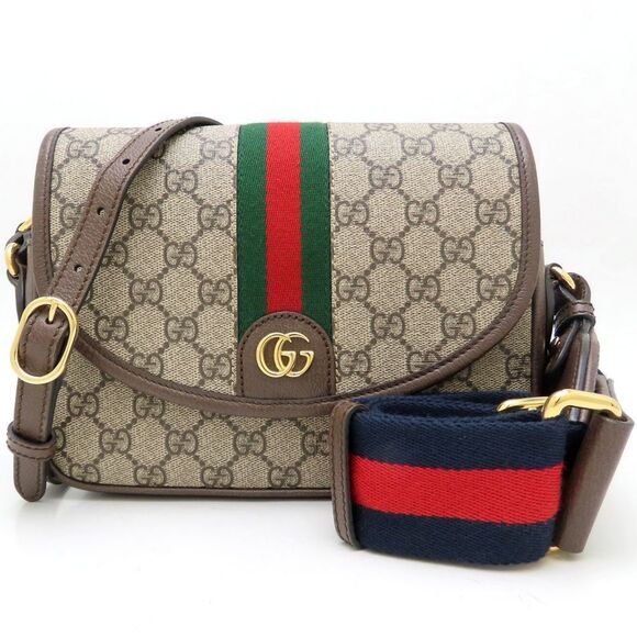 GUCCI Brown Leather Shoulder Bag - Picture 1 of 10